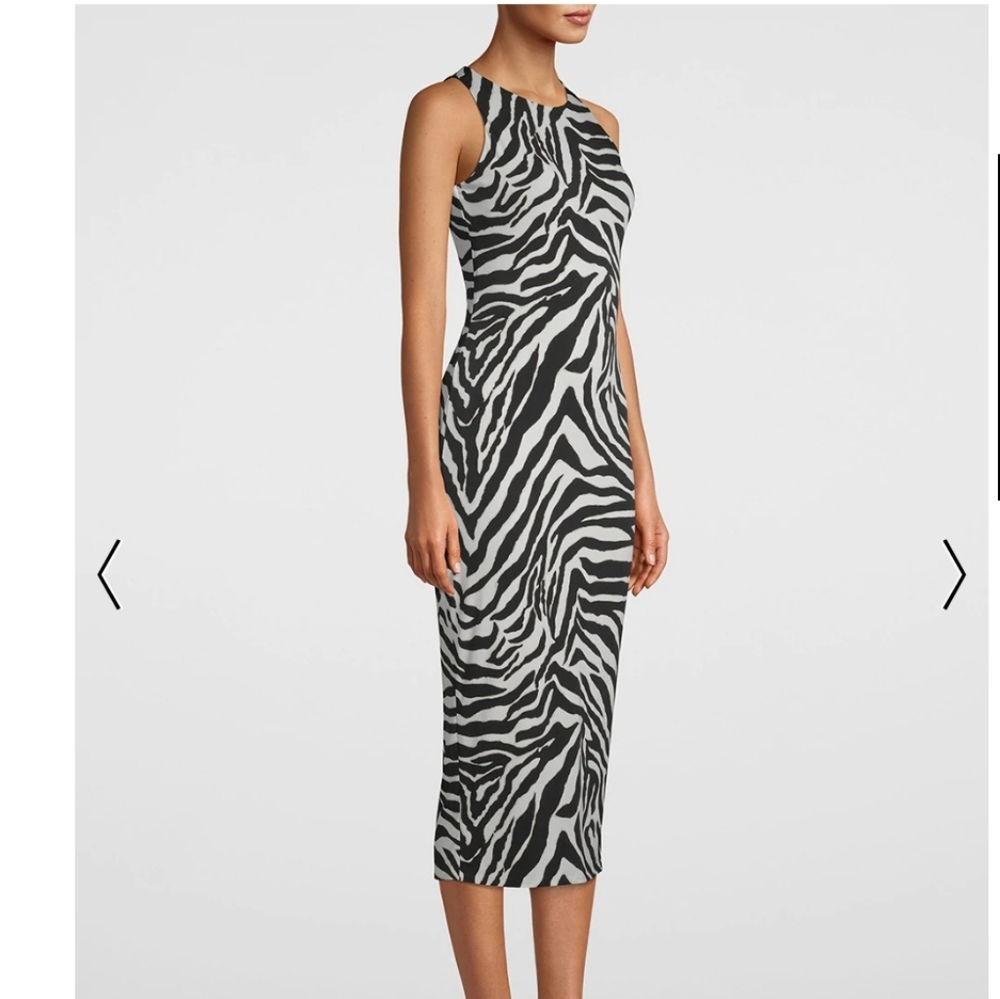 NWT WHBM SL Lace Up Black Midi